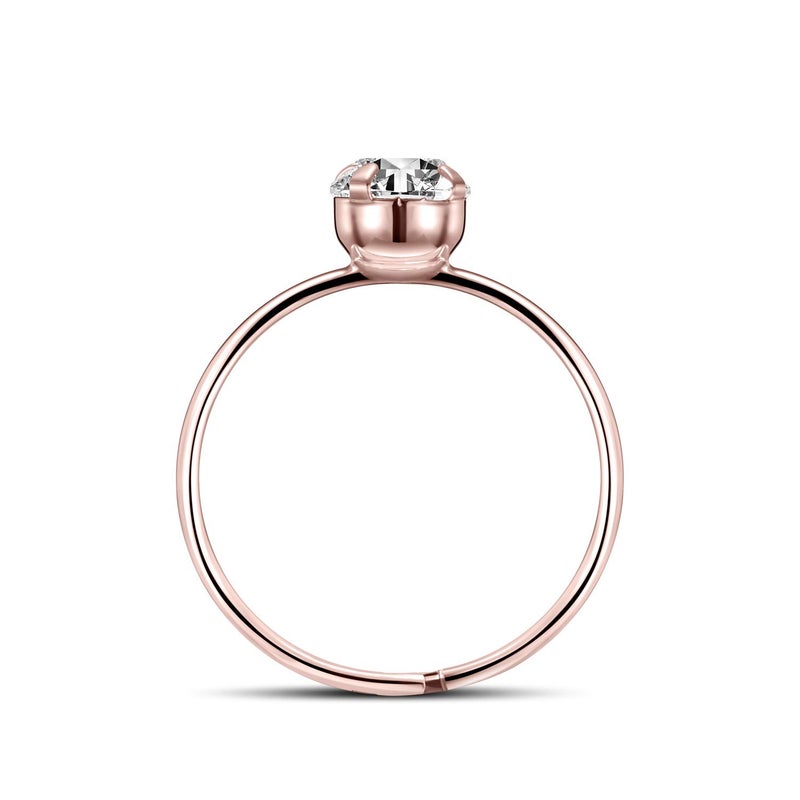 Topoox 40 Pack Rose Gold Diamond Engagement Rings for Bridal Shower Party Game Wedding Table Decorations - Image 2